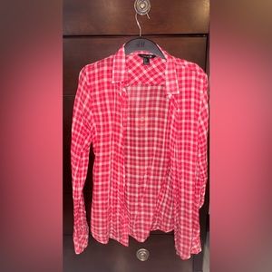 Forever 21 - Pink Plaid Button Down